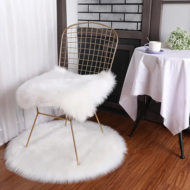 1pc Modern Simple Plush Round Area Rug